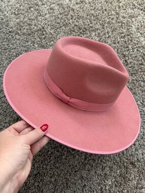 Lack of Color Women’s Wide Brim Pink Felt Rancher Hat Size Large